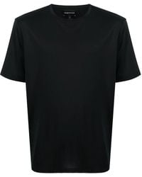Emporio Armani - Logo-Embroidered Crew-Neck T-Shirt - Lyst