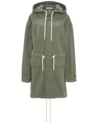 JW Anderson - Drawstring Cotton Hooded Parka - Lyst