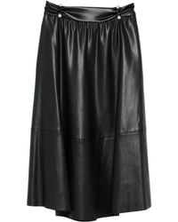 Liu Jo - A-Line Skirt With Button Detailing And Gathered Wa - Lyst