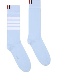 Thom Browne - Lightweight Cotton 4-Bar Mid Calf Socks - Lyst