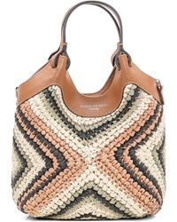 Gianni Chiarini - Dua Geweven Shopper Met Chevron Patroon - Lyst