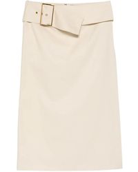 ROWEN ROSE - Buckle Midi Skirt - Lyst