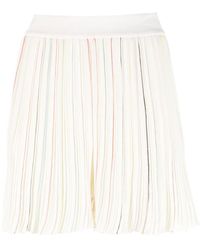 Sonia Rykiel - Contrast-stripe Pleated Shorts - Lyst