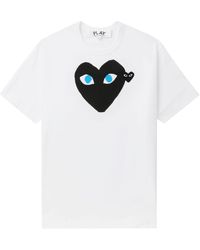 COMME DES GARÇONS PLAY - Heart Logo Cotton T-shirt - Lyst