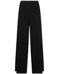 Elena Miro - Fine-Knit Wide-Leg Trousers - Lyst