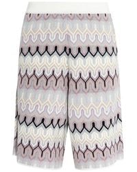 Akep - Geometric-Pattern Bermuda Shorts - Lyst