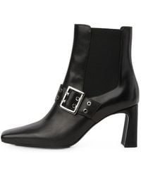 KARL LAGERFELD - Kati Chelsea Buckle Boots - Lyst