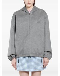 Miu Miu - Double-Cashmere And Wool Hoodie Jacket - Lyst