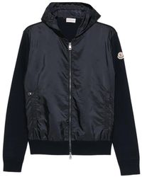 Moncler - Logo-Patch Panelled Hoodie - Lyst