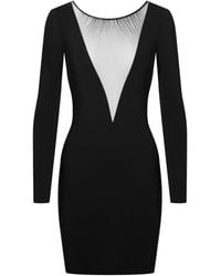 Scandale - Nuit Fauve Mesh-Panel Mini Dress - Lyst