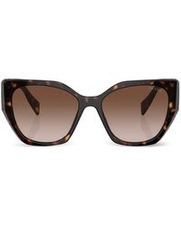 Prada - Tortoiseshell-Effect Geometric-Frame Sunglasses - Lyst