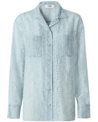 Fendi - Camicia Con Motivo Ff - Lyst