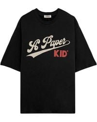 A PAPER KID - Graphic Print T-Shirt - Lyst