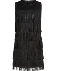 KARL LAGERFELD - Mini Fringe Leather Dress - Lyst