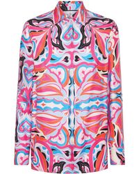 Philipp Plein - All-Over Graphic-Print Silk Shirt - Lyst