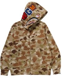 A Bathing Ape - Camouflage-Pattern Zip-Fastening Hoodie - Lyst