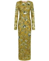 Rachel Gilbert - Pierre Floral-Embellished Maxi Dress - Lyst