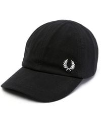 Fred Perry - Logo-embroidered Cotton Cap - Lyst