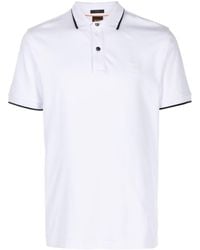 BOSS - Piqué Poloshirt Met Contrasterende Afwerking - Lyst