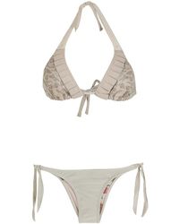 Amir Slama - Ruffled Triangle Bikini Set - Lyst