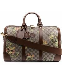 Gucci - GG Supreme Carnation Print Duffle Bag - Lyst