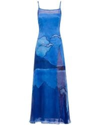 Donde Esteban - Es Vedra Side-Slit Silk Maxi Dress - Lyst