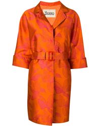 Herno Trench à fleurs - Orange