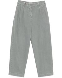 Peserico - Pleated Straight-Leg Jeans - Lyst