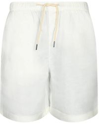 Peninsula - Drawstring-Waist Linen Shorts - Lyst