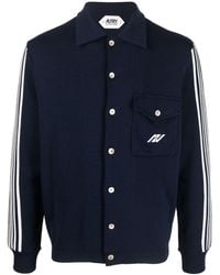 Autry - Stripe-detailing Polo-collar Cardigan - Lyst