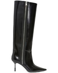 MSGM - Pointed-Toe Leather Boots - Lyst