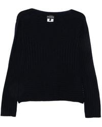 Emporio Armani - Ribbed-Knit Boat-Neck Sweater - Lyst