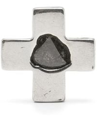 Parts Of 4 - Plus-Sign Diamond Stud Single Earring - Lyst