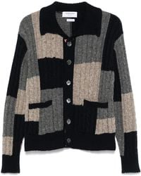 Thom Browne - Patchwork Cable-Knit Cardigan - Lyst