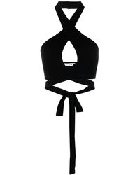 MSGM - Ribbed-Knit Crop Top - Lyst