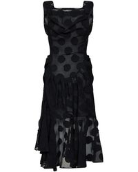 Vivienne Westwood - Ginnie Frill Polka-Dot Midi Dress - Lyst