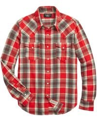 RRL - Plaid Cotton-flannel Shirt - Lyst