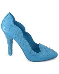 Dolce & Gabbana - Crystal-Embellished Floral-Design Pumps - Lyst