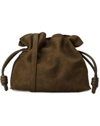 Loewe - Flamenco Medium Nabuk Leather Clutch - Lyst