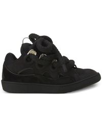 Lanvin - Zapatillas Curb De Piel Con Estampado De Serpiente - Lyst