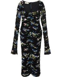 Blumarine - Midikleid mit Blumen-Print - Lyst