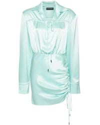 David Koma - Sky Wool Blend Shirt Dress - Lyst