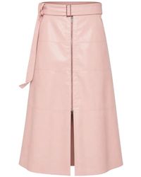 Partow - Belted Panelled Midi Skirt - Lyst