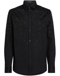 KARL LAGERFELD - Overhemd Met Stras - Lyst