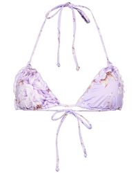 Mc2 Saint Barth - Top bikini Sagittarius a fiori - Lyst