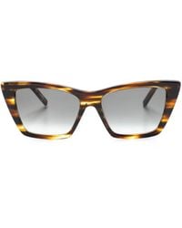 Saint Laurent - Logo-Engraved Cat-Eye Sunglasses - Lyst