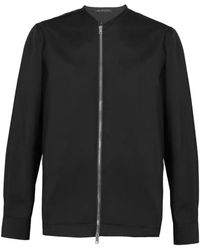 Low Brand - Collarless Zip-Up Jacket - Lyst