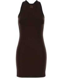 Miu Miu - Open-Back Mini Dress - Lyst