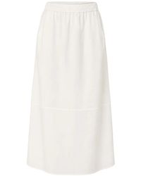 ELEH - Elasticated-Waistband Panelled Midi Skirt - Lyst