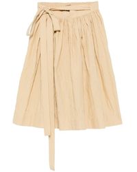 Ermanno Scervino - Crinkled Tie-Waist Midi Skirt - Lyst